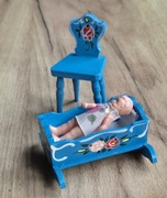 Mebelki drewniane vintage Dora Kuhn stare malowane lalka PRL retro