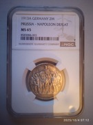 MONETA 1913 2 MARKI NGC MS 65