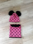 Zestaw czapka+komin polar cieplutka i moda