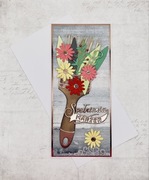 Kartka ręcznie robiona imieniny, urodziny rocznice z kopertą personalizacja