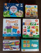 Zestaw pięknych układanek, puzzli,  3mies.- 4 lata