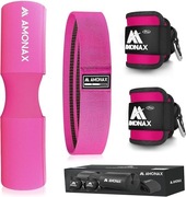 ZESTAW 3w1 OCHRANIACZ NA SZTANGĘ, OPASKI TRENINGOWE DO WYCIĄGU