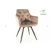 4 Krzesła Tapicerowane Mango Velvet BLUVEL 40 Ciemny Bez Nowe !