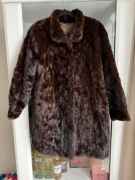 Piękne brązowe futro z norki roz xl 