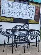 hokery komplet 3 sztuki krzesło stolek barowy