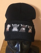 Czapka dla Hodowcy Bydła na Skup Highland Galoway. Nowa. One Size. Czarna