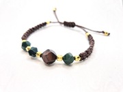 Bransoletka regulowana kamienie naturalne afrykański turkus mokait