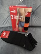 Zestaw Puma bokserki 2szt czarne XL i skarpetki stopki sneaker 3szt 43-46