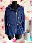 zara kurtka damska granatowa złote zamki roz.38 