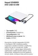 Nagrywarka MBIRD DVD-USB-03-BW