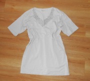 TUNIKA BAWEŁNIANA DEKOLT KORONKA, 40/42/44