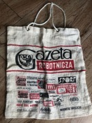 Torba lniana z nadrukami "Gazety Robotniczej"
