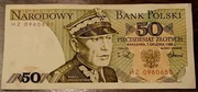 Banknot o nominale 50 złotych