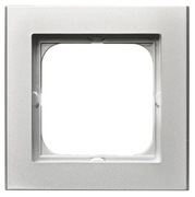 Ramka pojedyncza łącznika OSPEL SONATA - srebro mat srebrna matowa