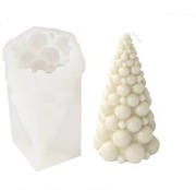 CHOINKA Bąbelkowa Świąteczna forma silikonowa 12*7.3 do odlewów Świec Gipsu