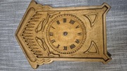 Drewniana rzeźbiona ręcznie "aplikacja- front do zegara