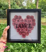 Ramka 3d shadow box kwiaty love handmade