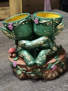 BOHO RZEŹBA–DONICZKA HANDMADE 2w1 | FIGURKI Z NOGAMI |UNIKAT | BALKON TARAS