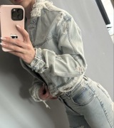 Kurtka jeansowa MissDenim - przetarcia / rozm. XS