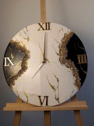 Zegar handmade z żywicy epoksydowej 