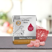 Platinum Menu Adult Iberico+Turkey, mokra karma dla psów 375 g