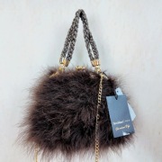 River Island torebka mini pióra brązowa nowa z metką