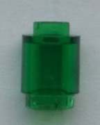 LEGO 3062 klocek okrągły 1 x 1 Trans-Green 4588
