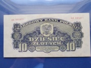10 złotych -owym 1944r seria AK  Stan piękny!