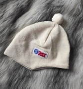 Swix czapka wełniana ecru okazja logo uniseks