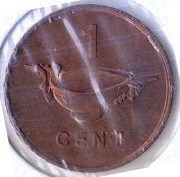 WYSPY SALOMONA 1 cent 1977, KM# 1, XF