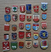 HERBY MIAST POLSKICH - zestaw odznak nr.2