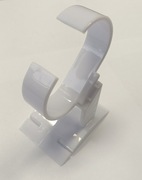 Podstawka na zegarek biały połysk plastikowa