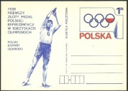Cp 629 zloty medal na Igrzyskach Olimpijskich 1928 Amsterdam