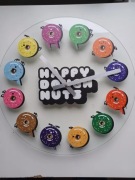 Zegar szklany happy doughnuts