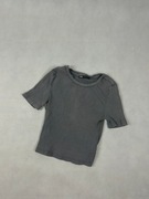 Piękna szara modna obcisła Basic koszulka bluzka t-shirt Cropp top wygodny