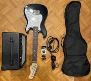 DIMAVERY J-350 E-Guitar ST sw Gitara elektr.dla dzieci, rozmiar 1/2 + wzm.