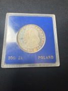 100 zł Kazimierz Pułaski 1976 – SREBRO 625 – PRL – oryginalne etui