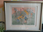 Tumielewicz, "Chłopcy z piłkami" akwaforta