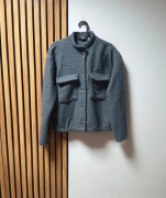 Szara bluza bomberka z napisem L