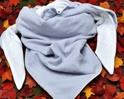 Podwójna ciepła muślinowa chusta XXL - dwukolorowa