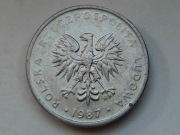 10 zł 1987 Destrukt zapchany stempel stan 1 (1387)