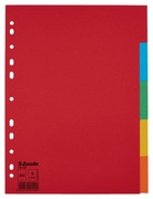 Przekładki do segregatora Esselte, kartonowe, A4, 5 kart, mix kolorów