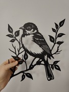 Nowa metalowa dekoracja ścienna ozdoba ptak ptaszek wróbel 