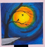 „W kręgu światła” – Obraz ręcznie malowany