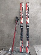 Narty zjazdowe Atomic Race 8 140 cm, okucia Salomon