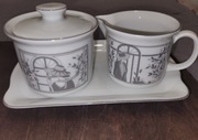 Unikatowy porcelanowy komplet J. Kronester Bavaria – Art Deco z lat 80.