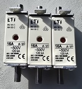 Wkładka bezpiecznikowa zwłoczna 16A 500V ETI