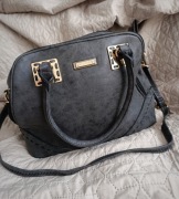 Szara torebka , duża dwukomorowa