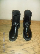 Botki damskie zimowe, ocieplane z zamkiem i paskiem, rozmiar 39