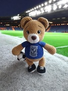 Miś Lech Poznań, wykonany na szydełku 37cm! 